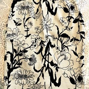 Ann Taylor Mid Length Floral Tweed Pencil Skirt